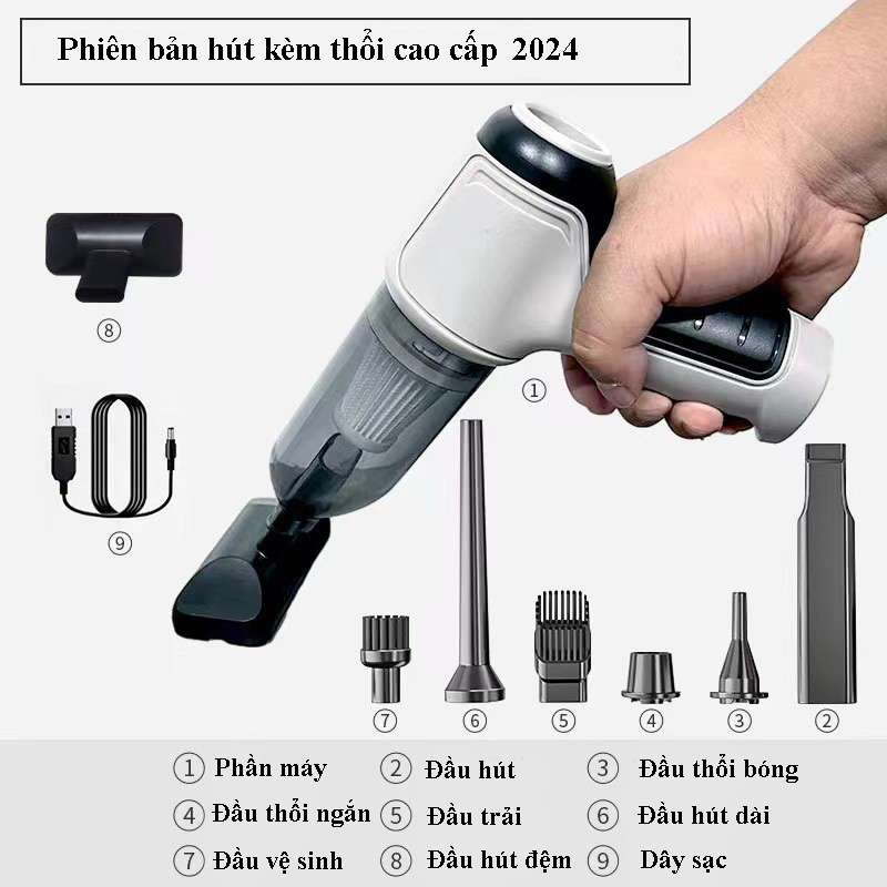 Máy hút bụi cầm tay không dây cho gia đình và ô tô hàng Nhật