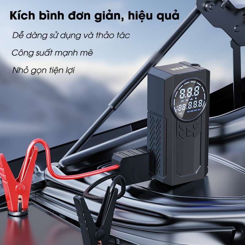 Bộ Kích Bình Kiêm Bơm Lốp Oto 4in1 Chính Hãng Suitu