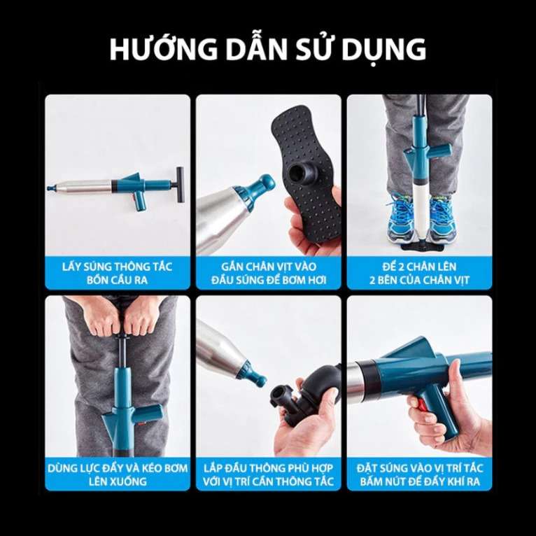 Thiết bị thông tắc bồn cầu áp suất cao Mr Thông – 3AC 582