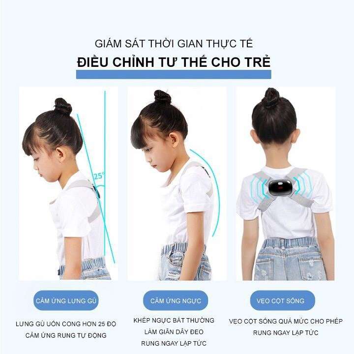 Đai lưng chống gù cho trẻ em tránh ngồi sai tư thế