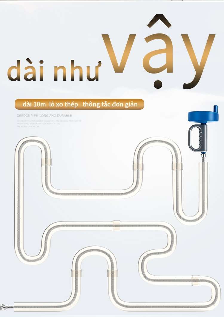 Dụng cụ thông cống tay quay chuyên nghiệp 10M