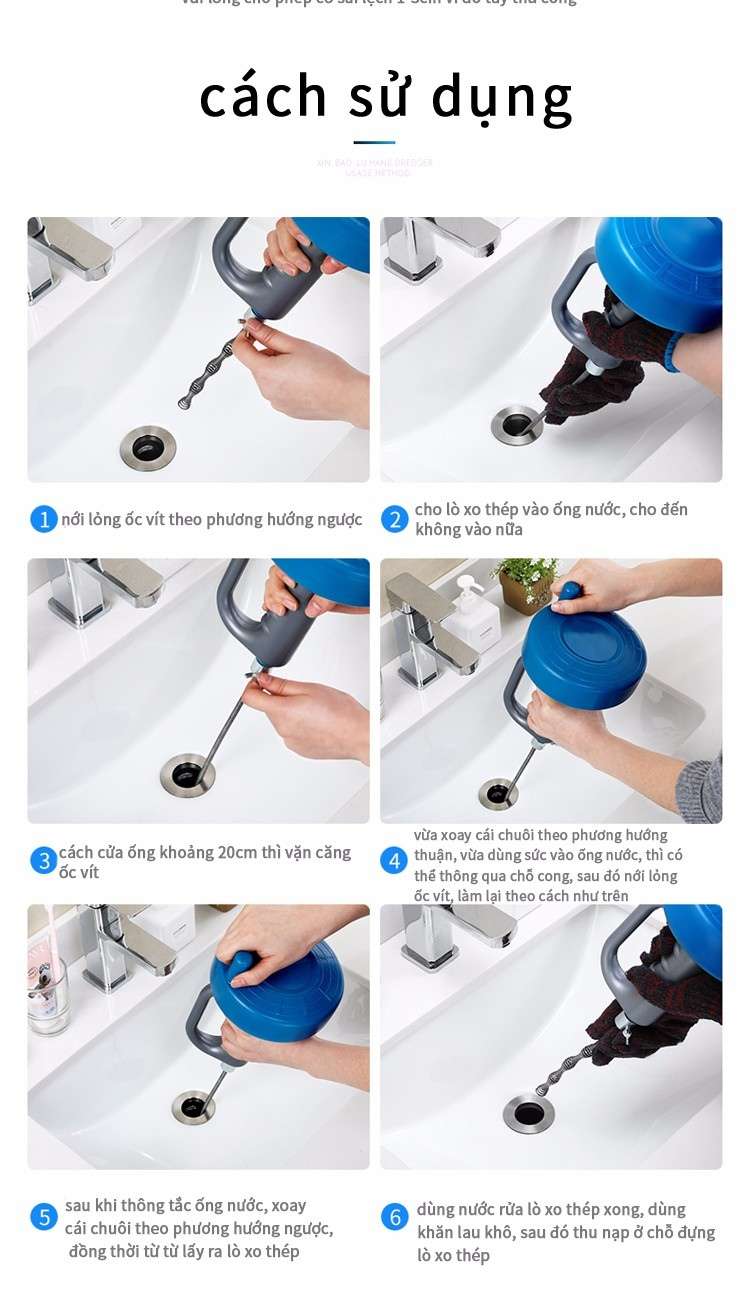 Dụng cụ thông cống tay quay chuyên nghiệp 10M