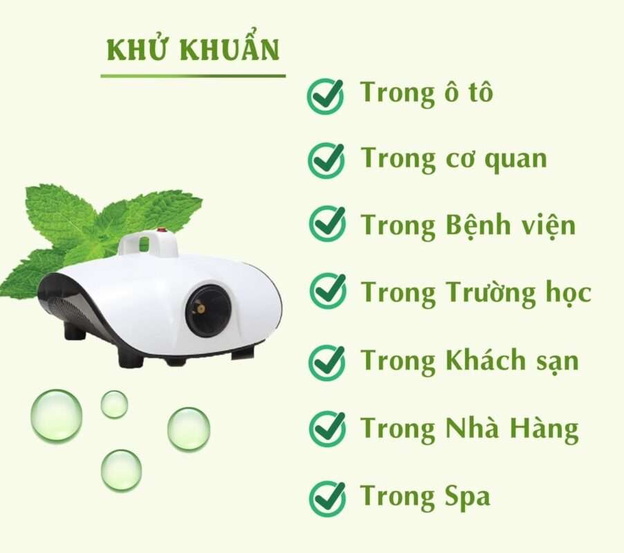 Máy khử mùi ô tô và phun khử phòng Nano 1000w
