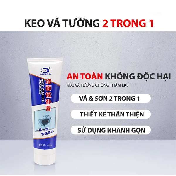 Tuýp keo vá tường đa năng làm sạch vết ố vết nứt nhanh