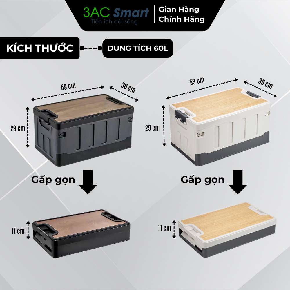 Thùng Đựng Đồ Ô Tô Gấp Gọn Bản Cao Cấp