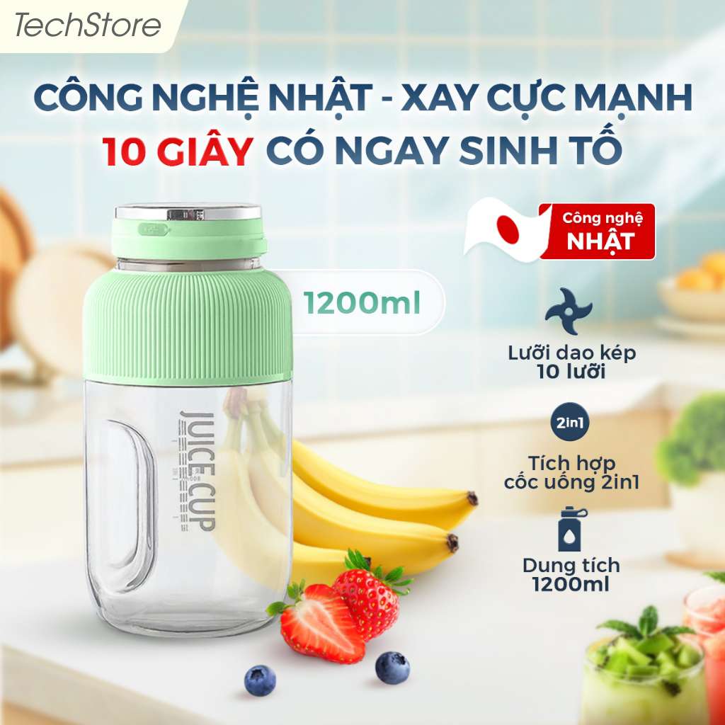 Máy Xay Sinh Tố Đa Năng Cầm Tay Juice Cup 1200ml