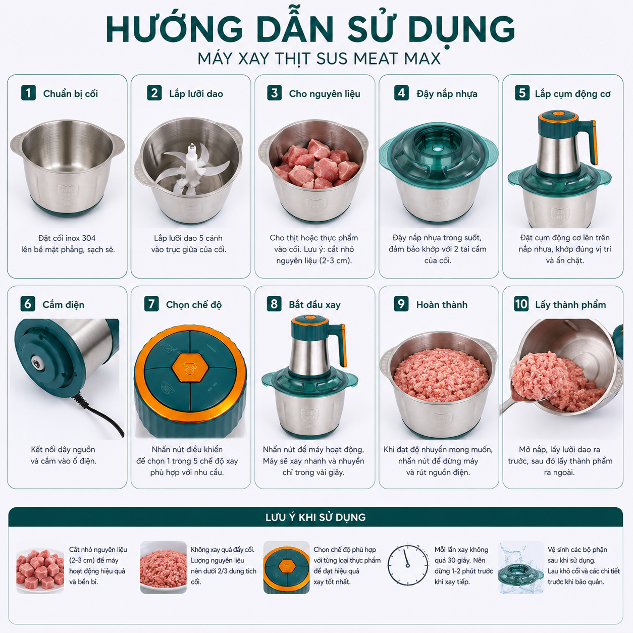 Máy Xay Thịt 5L Cao Cấp Chuẩn Nhật Bản
