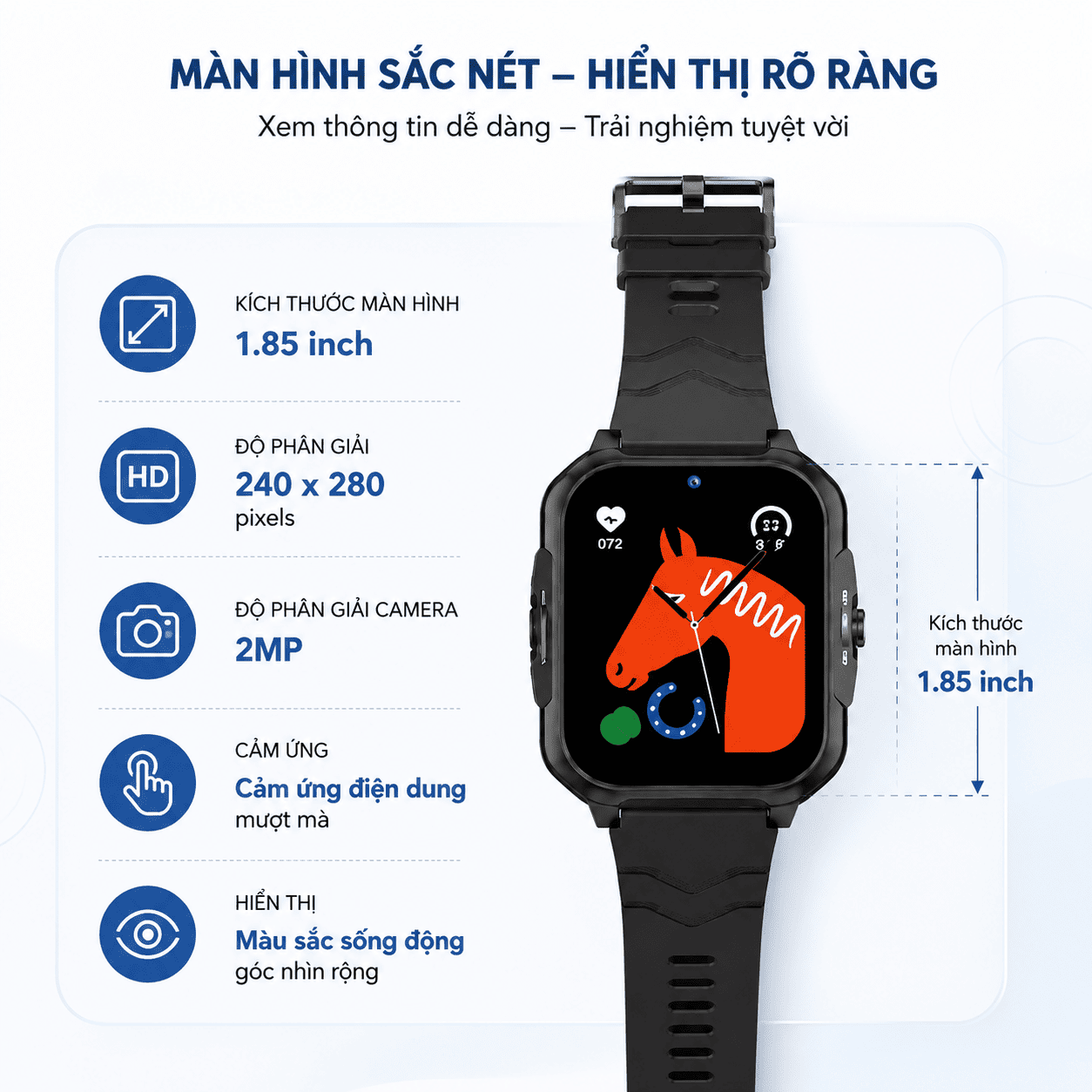 Đồng Hồ Thông Minh PICOM P90 – Lắp SIM 4G, Nghe Gọi 2 Chiều, Định Vị GPS