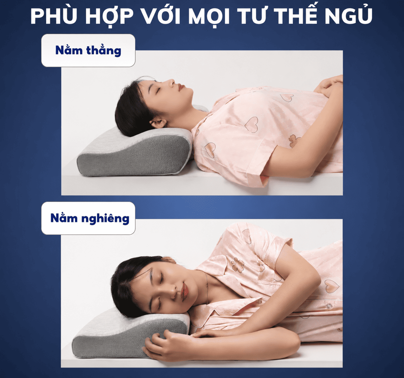 Gối Công Thái Học – Hỗ Trợ Giấc Ngủ, Chống Đau Mỏi Cổ Vai Gáy